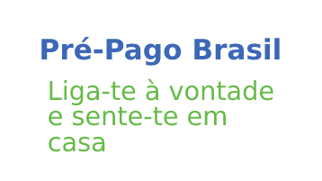 Tarifário Brasil Pré-pago | NOS